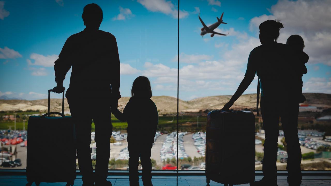 Familia de viaje